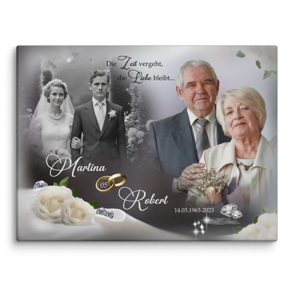 Geschenkidee Leinwand zur Eisernen Hochzeit