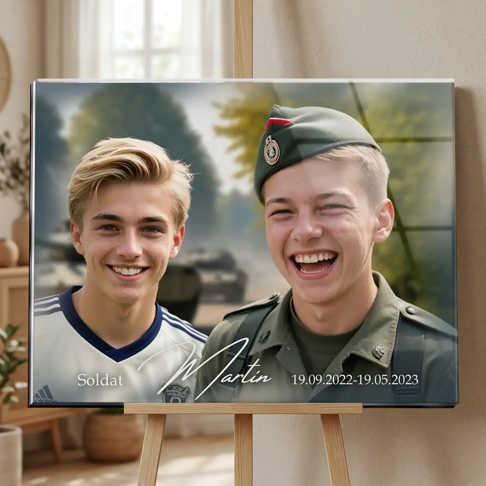 einzigartiges Acrylglasbild mit Foto und Name als personalisiertes Geschenk für bleibende Erinnerungen