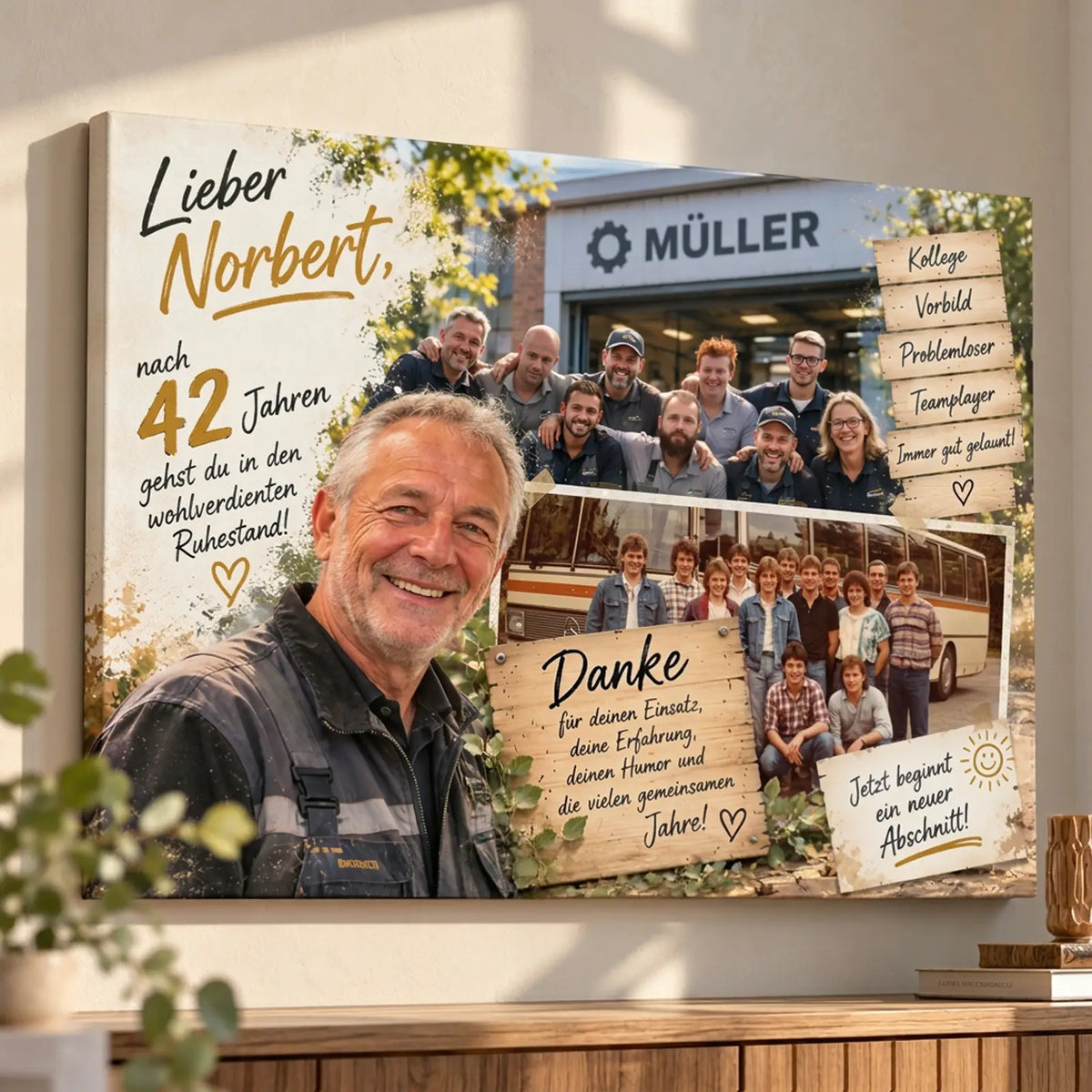 Personalisierte Leinwand mit Foto und Namen als Geschenk für jeden besonderen Anlass