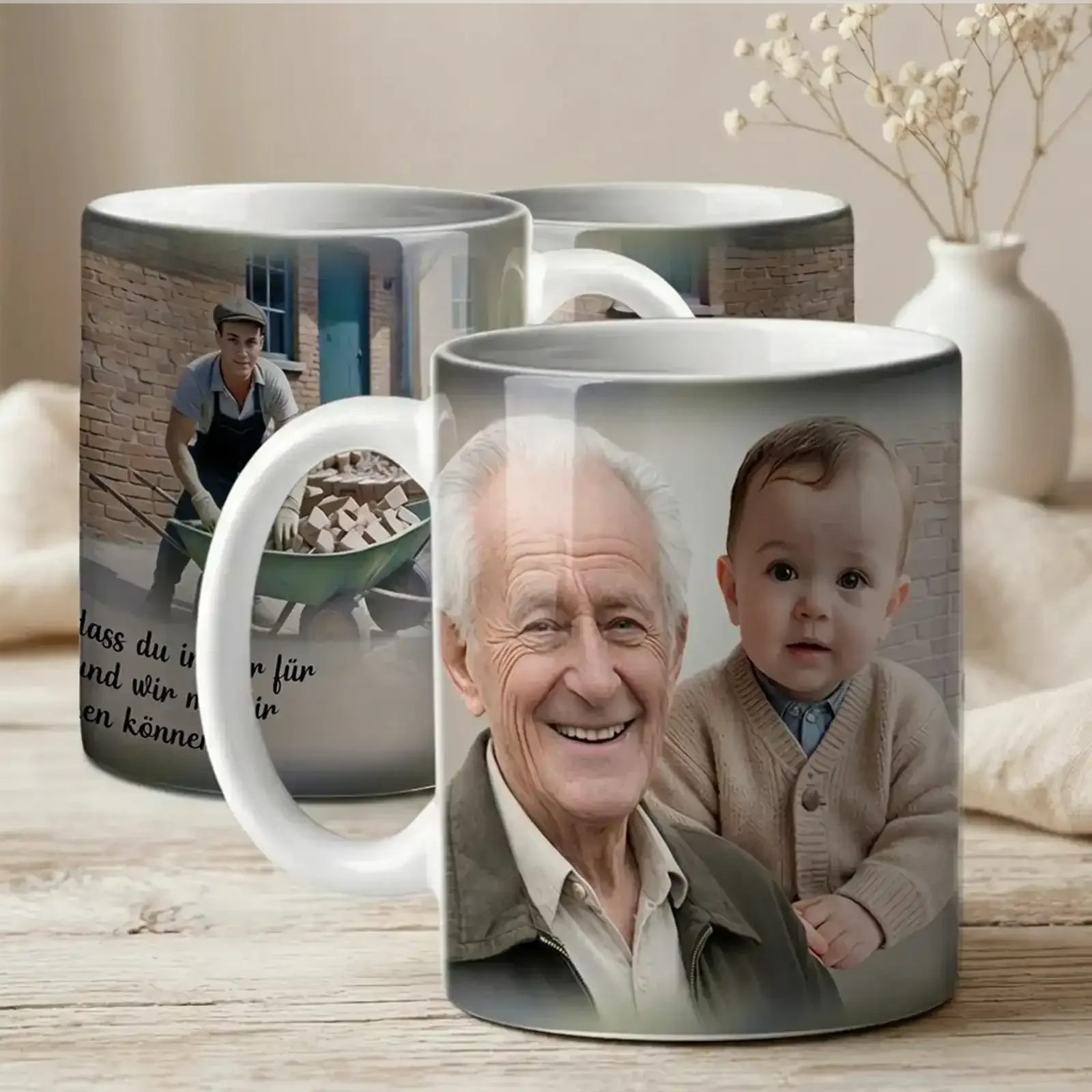 hochwertige Tasse mit Foto und Name als personalisiertes Geschenk für besondere Erinnerungen