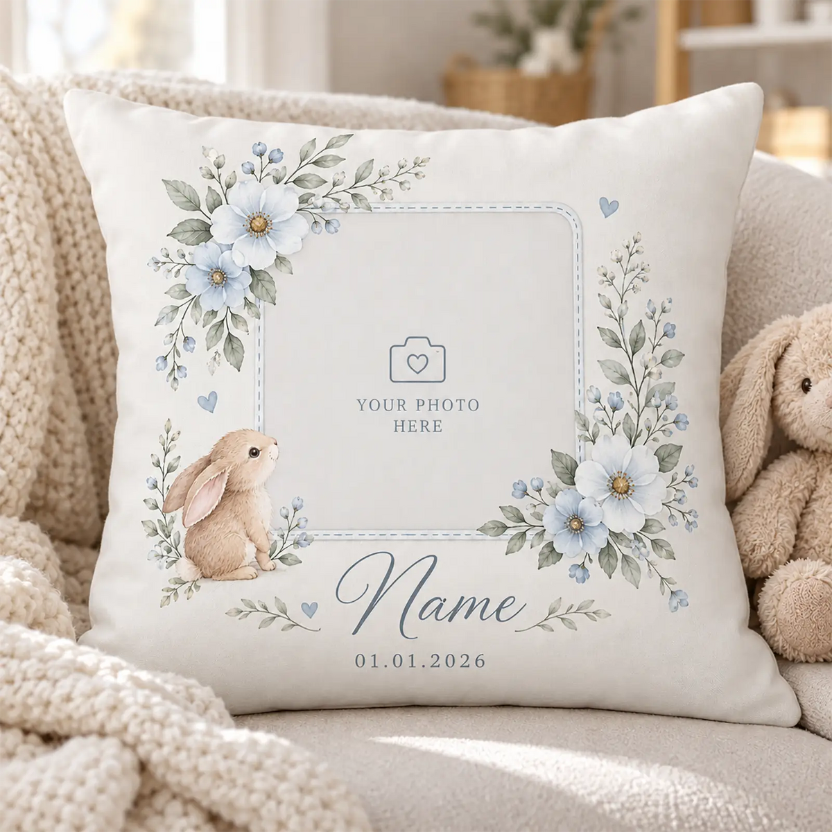 Personalisiertes Babykissen mit Foto – Das liebevolle Geschenk zur Geburt & Taufe