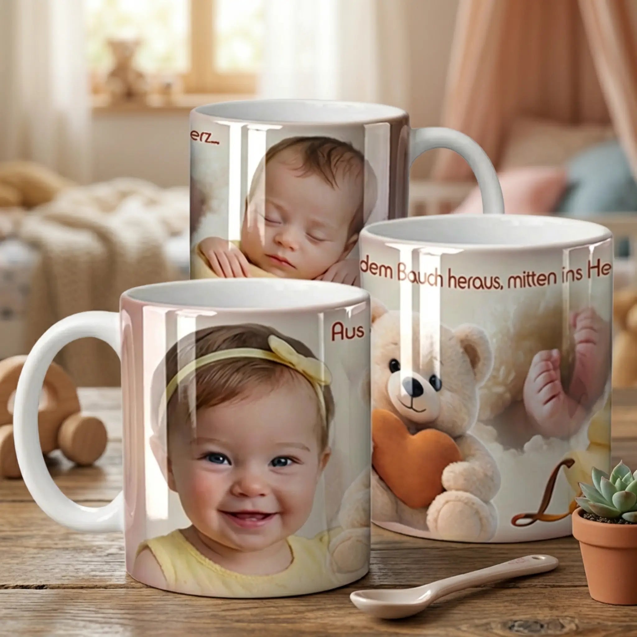 Baby-Tasse mit Namen – personalisiertes Geschenk zur Geburt für Eltern und Großeltern. Auch als Taufgeschenk ideal.