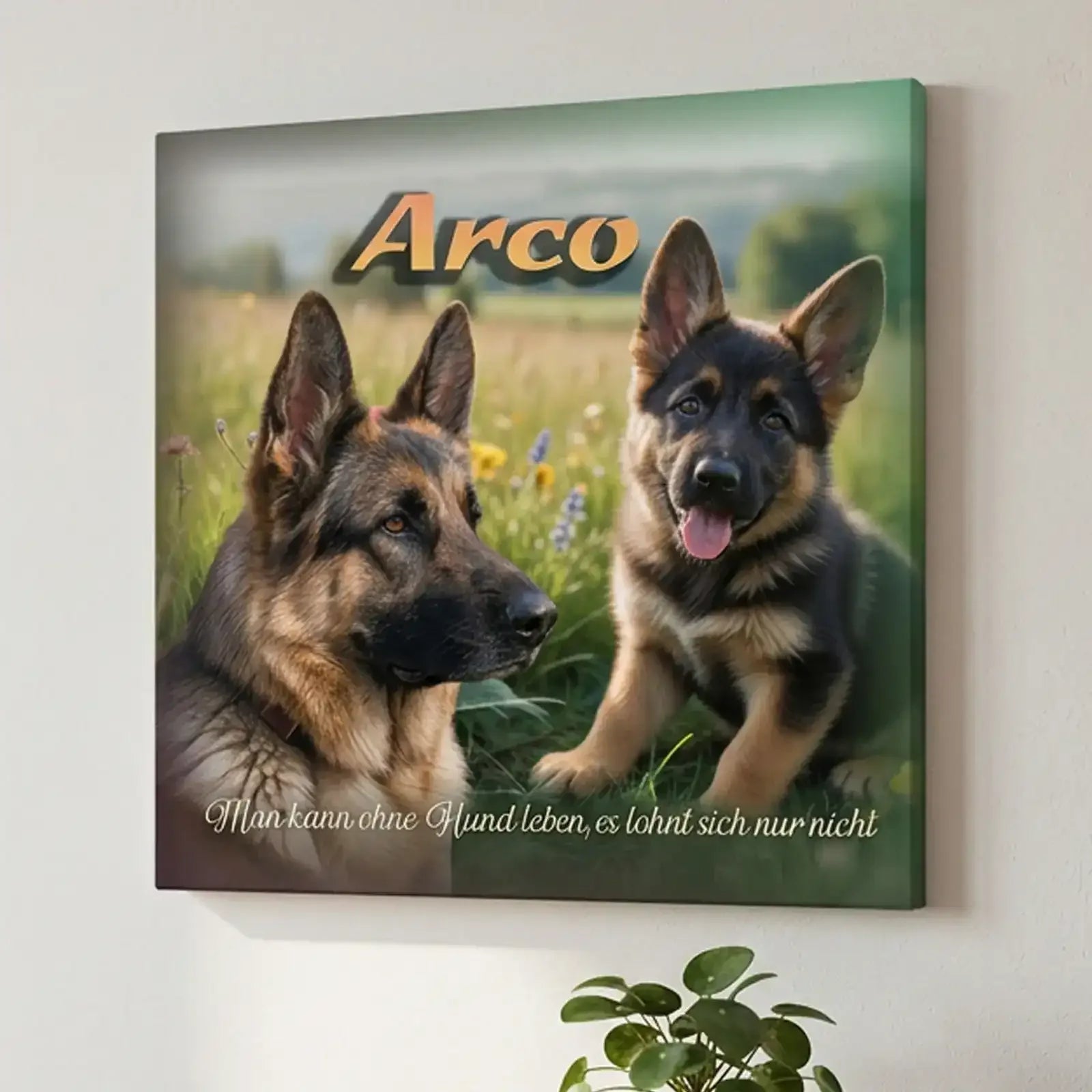 Personalisierte Leinwand mit Haustierfoto als liebevolles Geschenk für Tierfreunde
