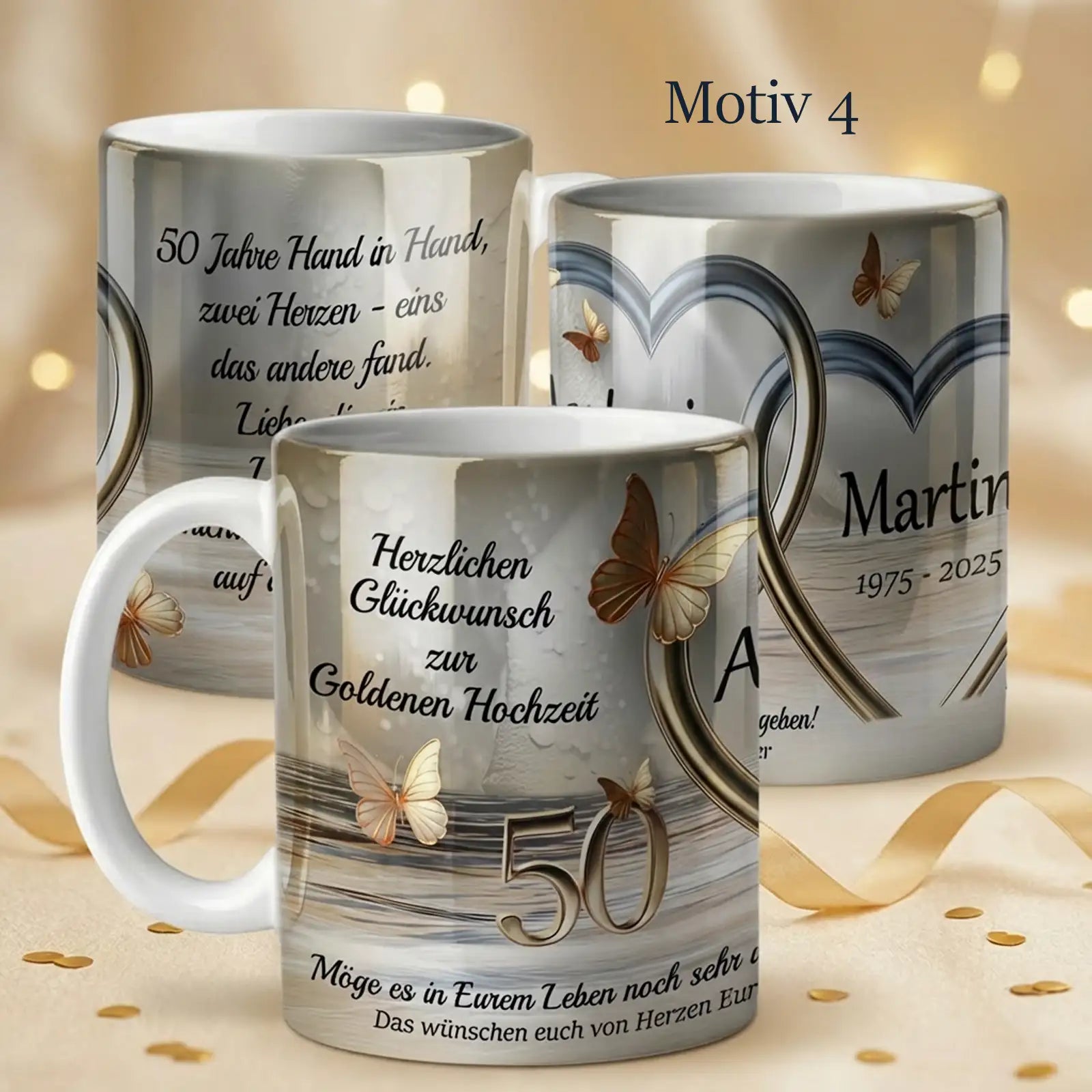Motiv-Tassen zum besonderen Anlass – Ein stilvolles Geschenk für die goldene Hochzeit