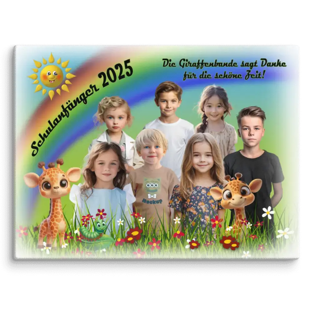Geschenkidee Kindergartenabschied – Leinwand 30x40 cm mit individuellem Motiv