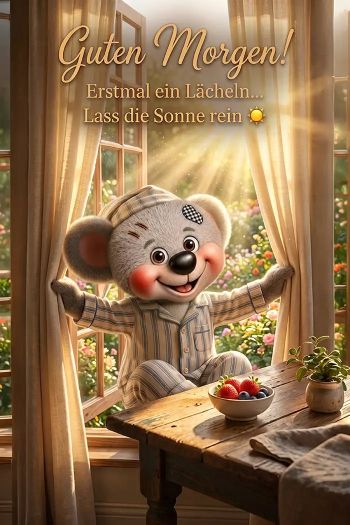 Creddy Teddy - Guten Morgen Grüße von Herzen