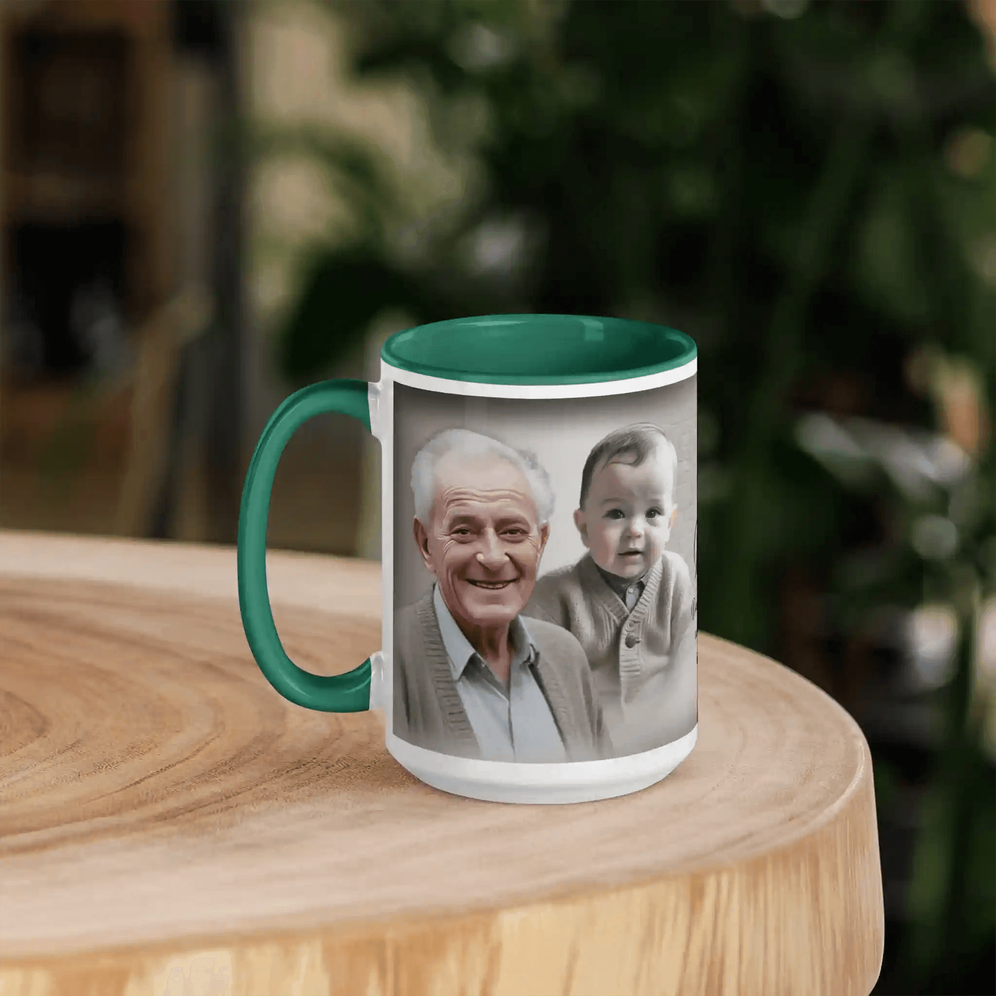 Personalisierbare Tasse zum Geburtstag, mit buntem Innenteil und eigenem Design