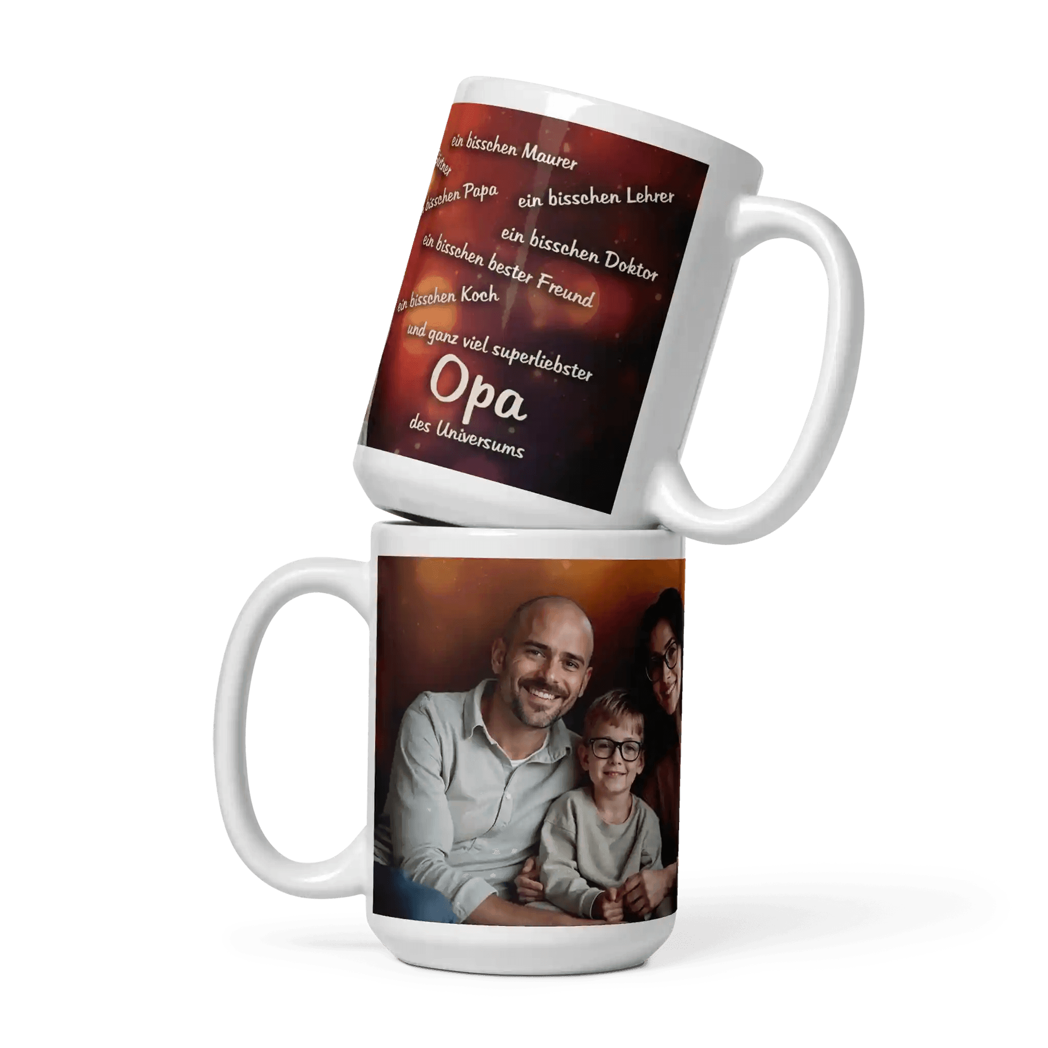 Personalisierte Weihnachtstassen mit eigenem Foto – originelles Geschenk