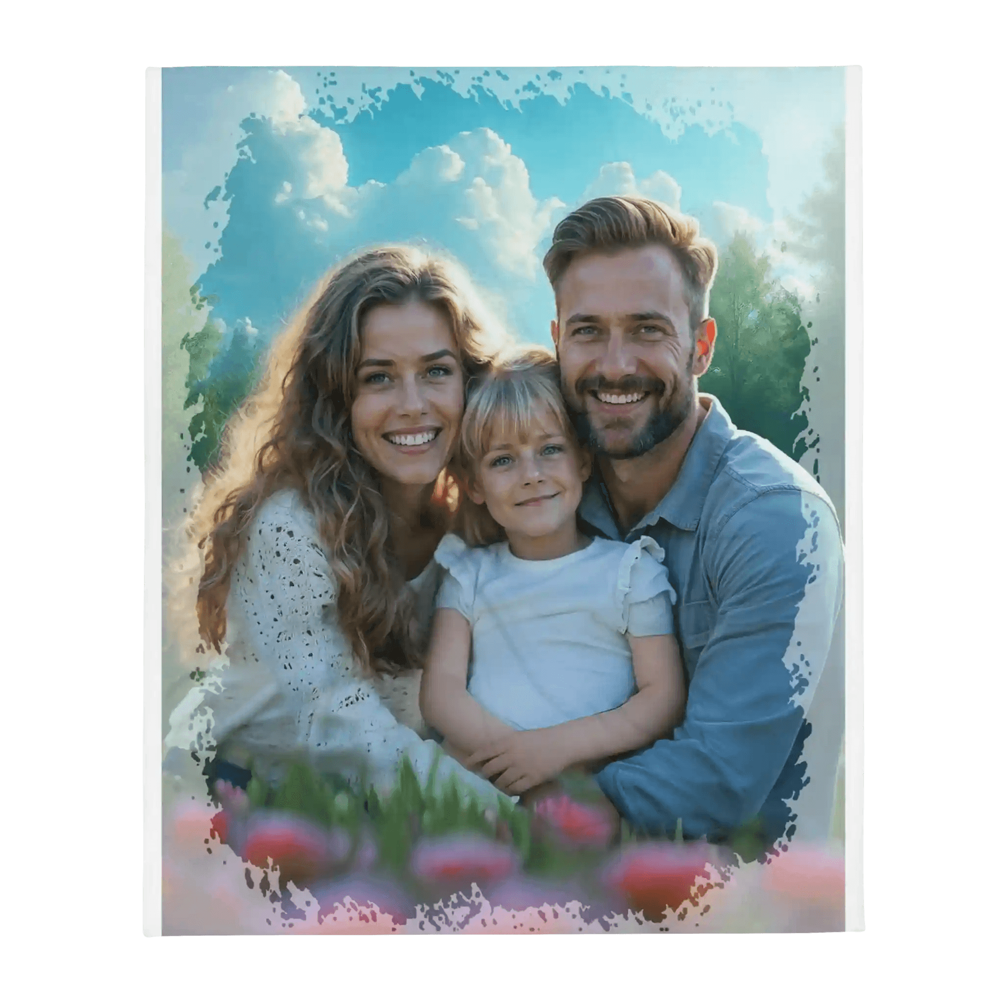 Individuelle Tagesdecke mit Familienfoto – das perfekte Weihnachtsgeschenk für Eltern und Großeltern, um Erinnerungen zu teilen