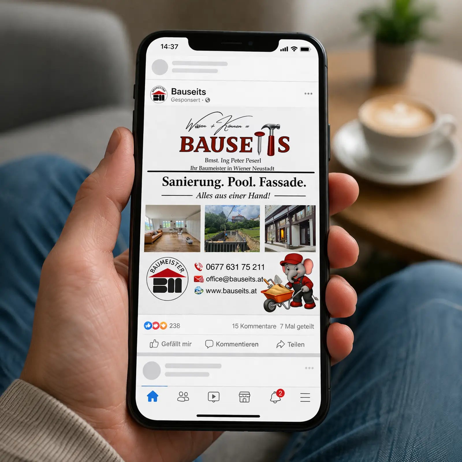 print und online werbung bauseits gestaltung beispiel