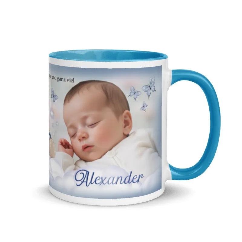 Exklusives Taufgeschenk – Keramiktasse mit Foto und personalisiertem Text