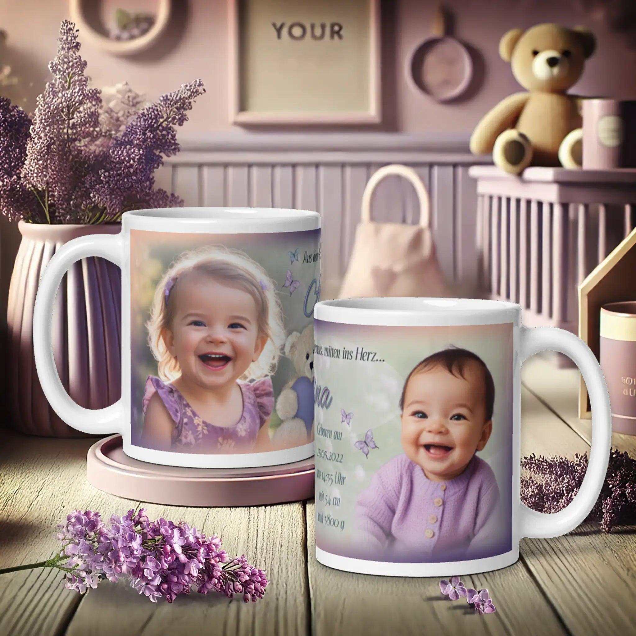 Keramiktasse für Baby zur Taufe – individuell gestaltet mit bezauberndem Design