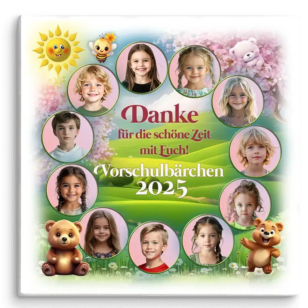 Einzigartige Fotoleinwand als Erinnerung an die Kindergartenzeit
