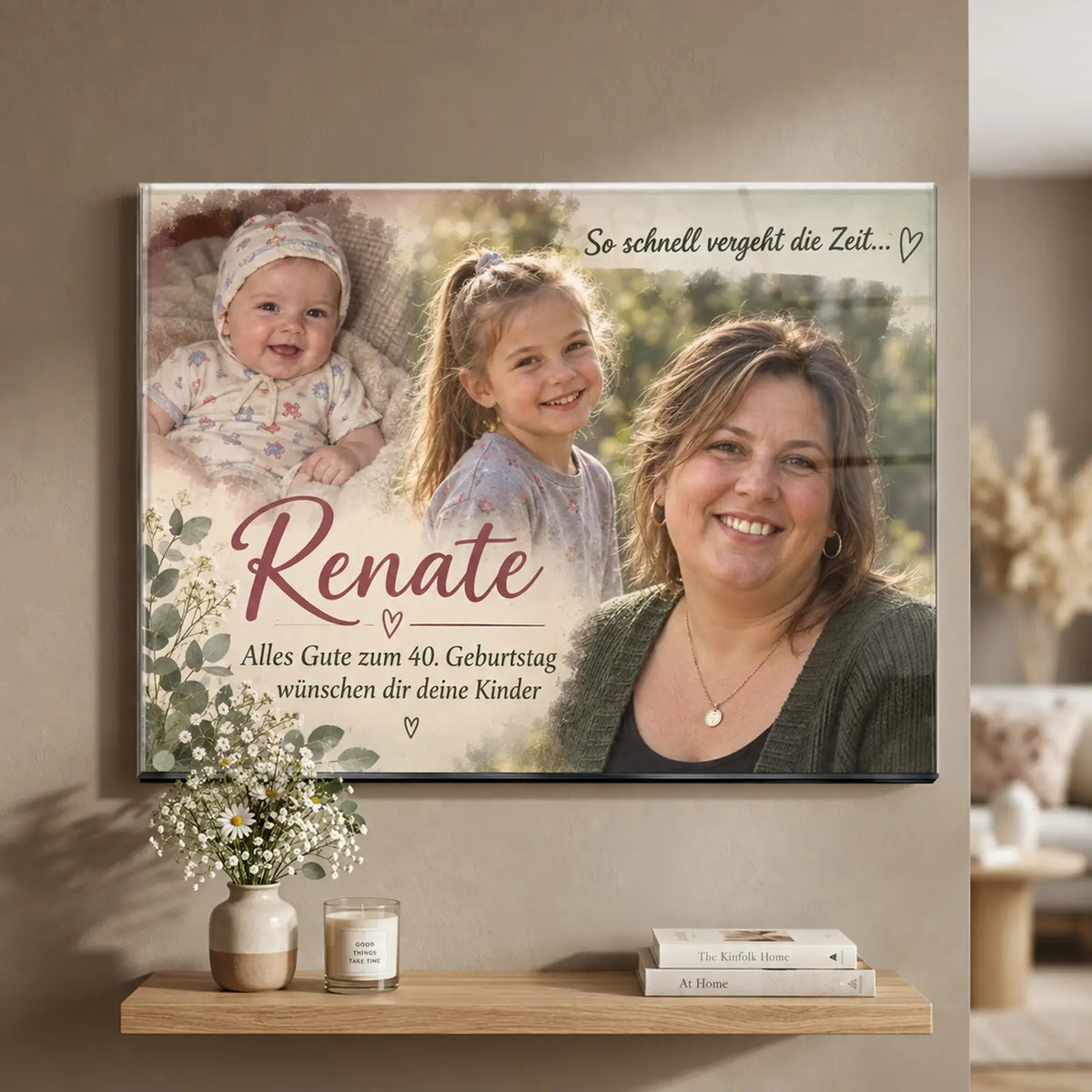Geschenk zum Geburtstag - hochwertiges Foto in Acrylglas mit Dibondverstärkung. Bezauberndes und einzigartiges Geschenk. zum 40. Geburtstag.