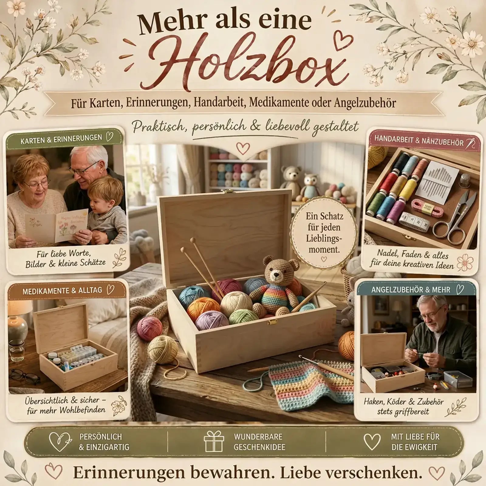 Geschenk zu jedem Anlass - Holzbox
