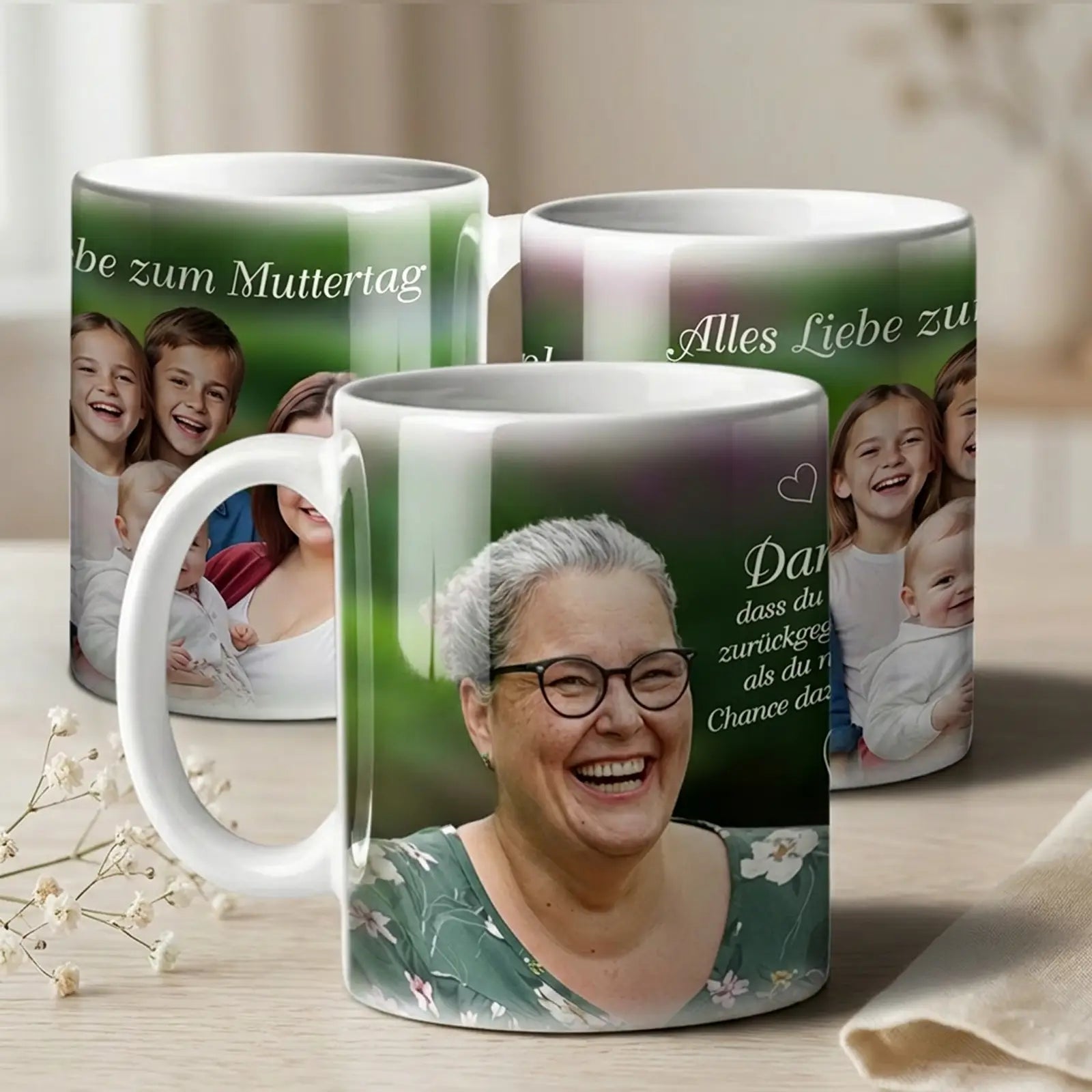 individuelle Tasse als Geschenk für alle Anlässe, personalisiert mit Foto und Name
