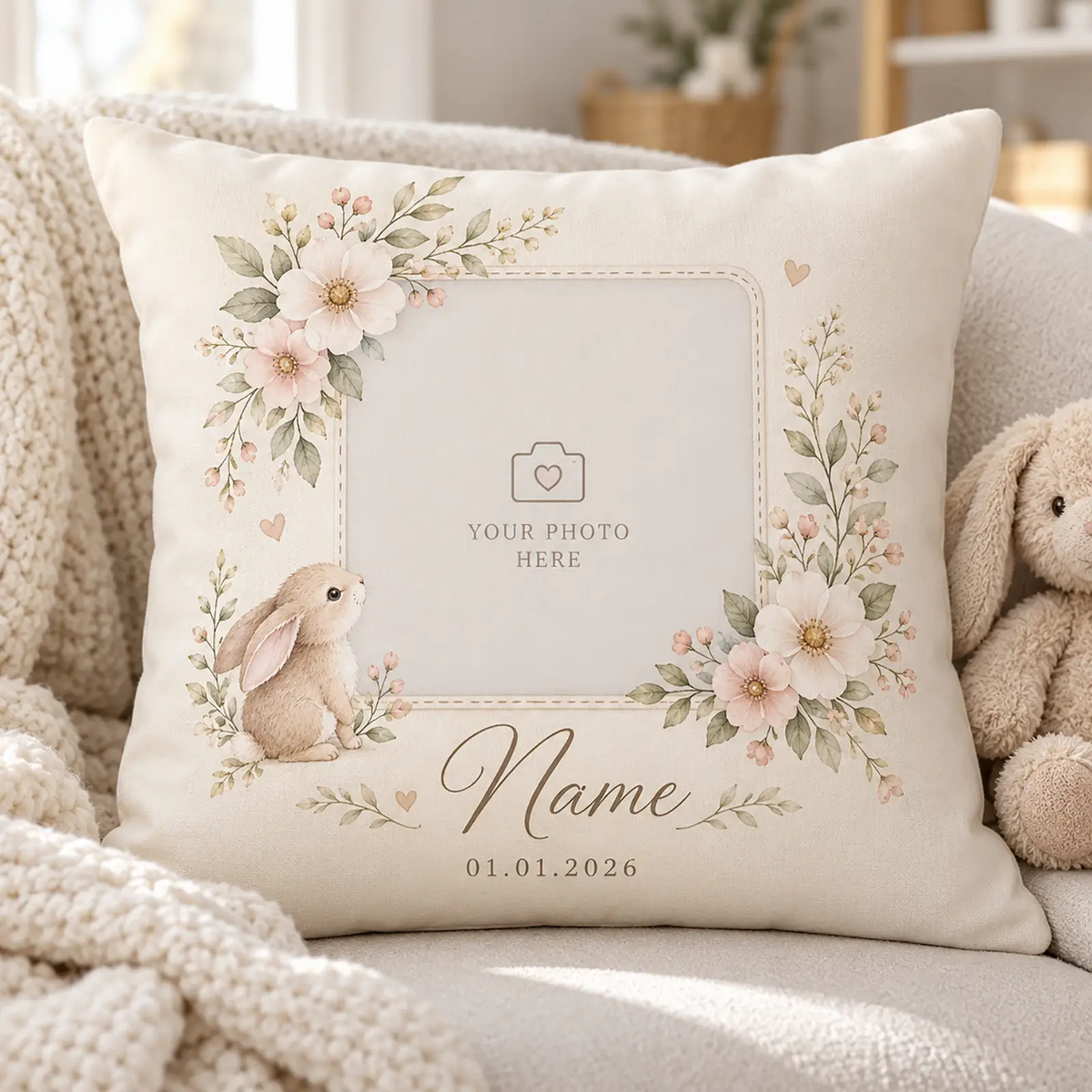 Personalisiertes Babykissen mit Foto – Das liebevolle Geschenk zur Geburt & Taufe