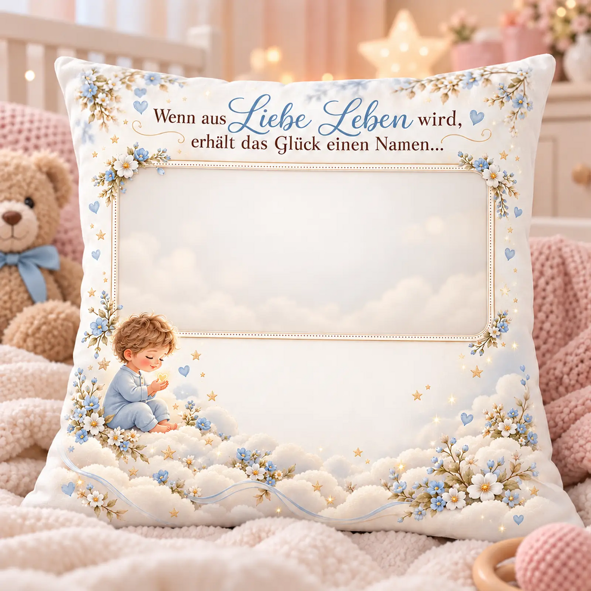 Personalisiertes Babykissen mit Foto – Das liebevolle Geschenk zur Geburt & Taufe