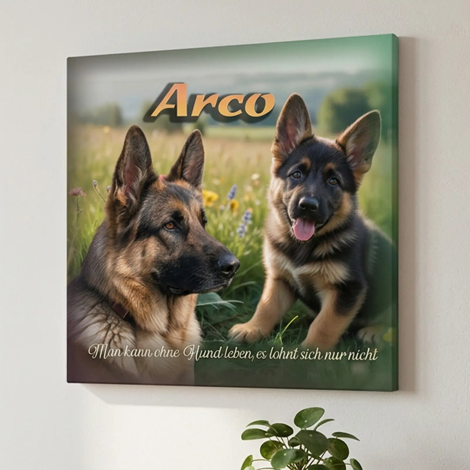 Personalisierte Leinwand mit Haustierfoto als liebevolles Geschenk für Tierfreunde