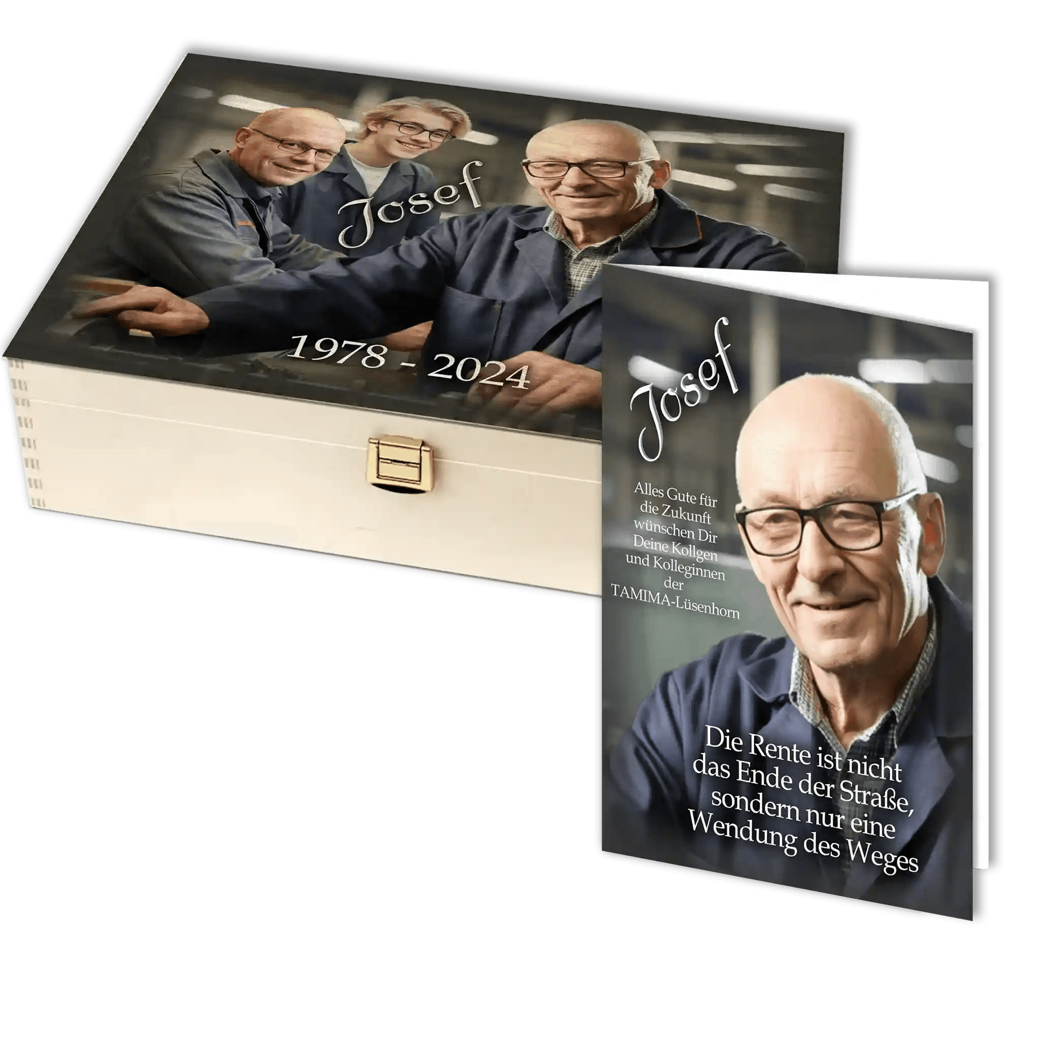 Personalisierte Holzbox mit Foto und Text – Bedruckte Geschenkbox aus Holz