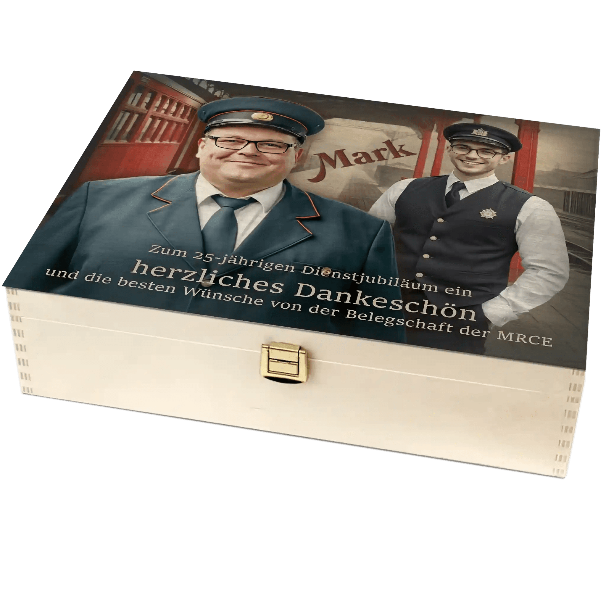 Personalisierte Holzbox mit Foto und Text – Bedruckte Geschenkbox aus Holz