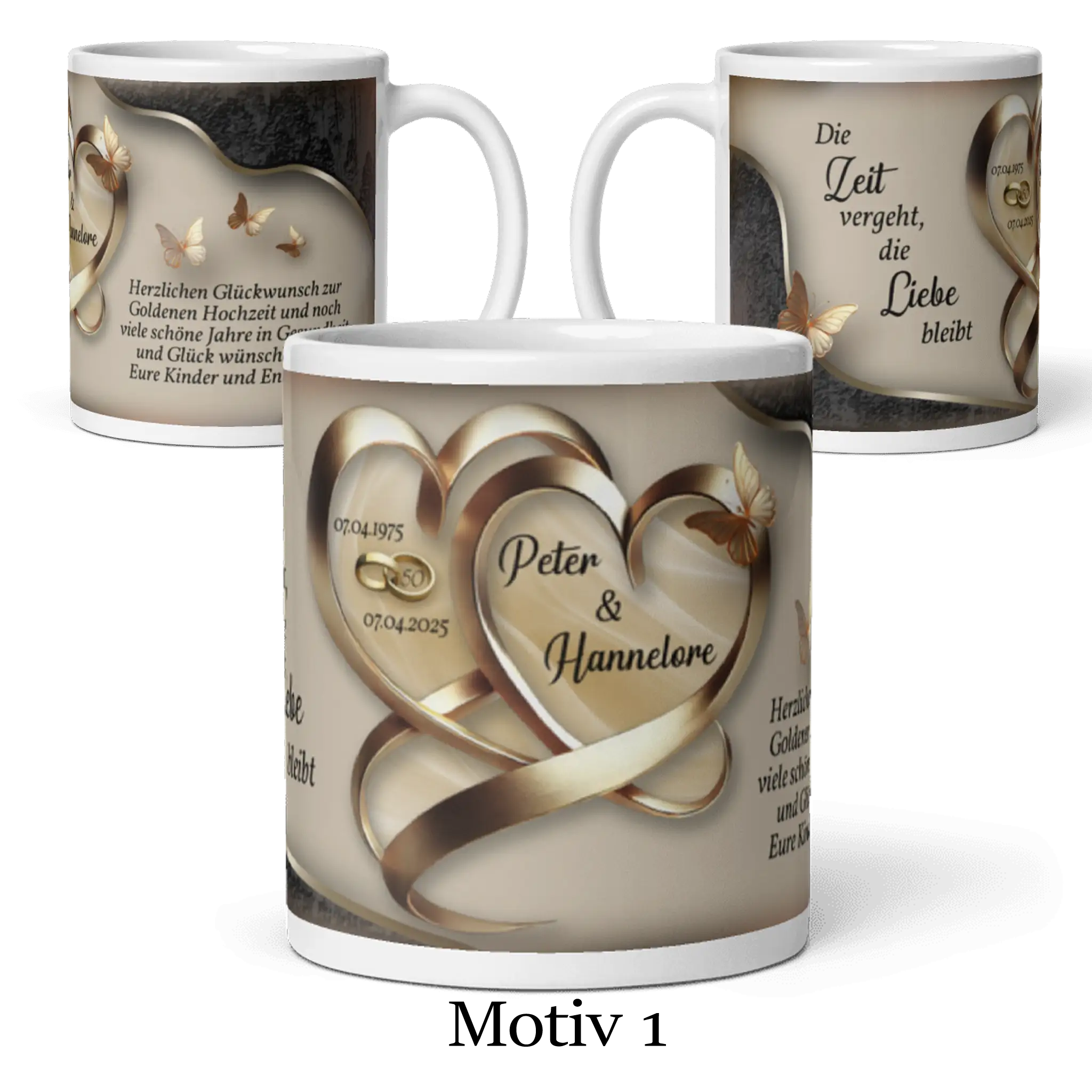 Goldhochzeit Tasse – Personalisierte Glückwünsche zum Jubiläum