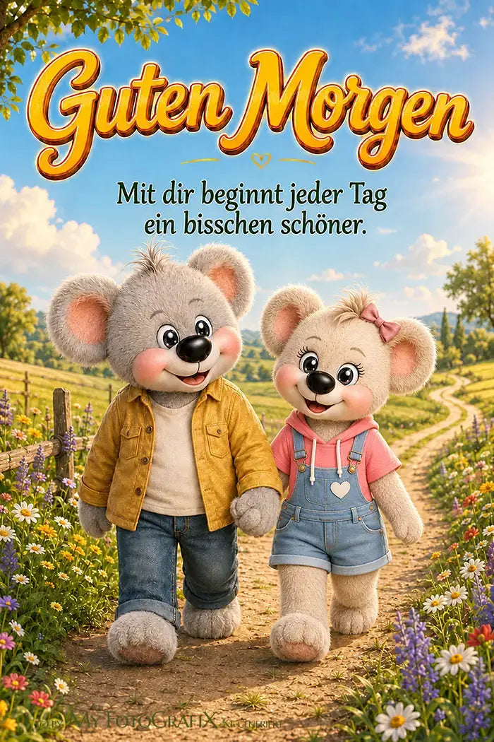 Creddy Teddy - Guten Morgen Grüße von Herzen