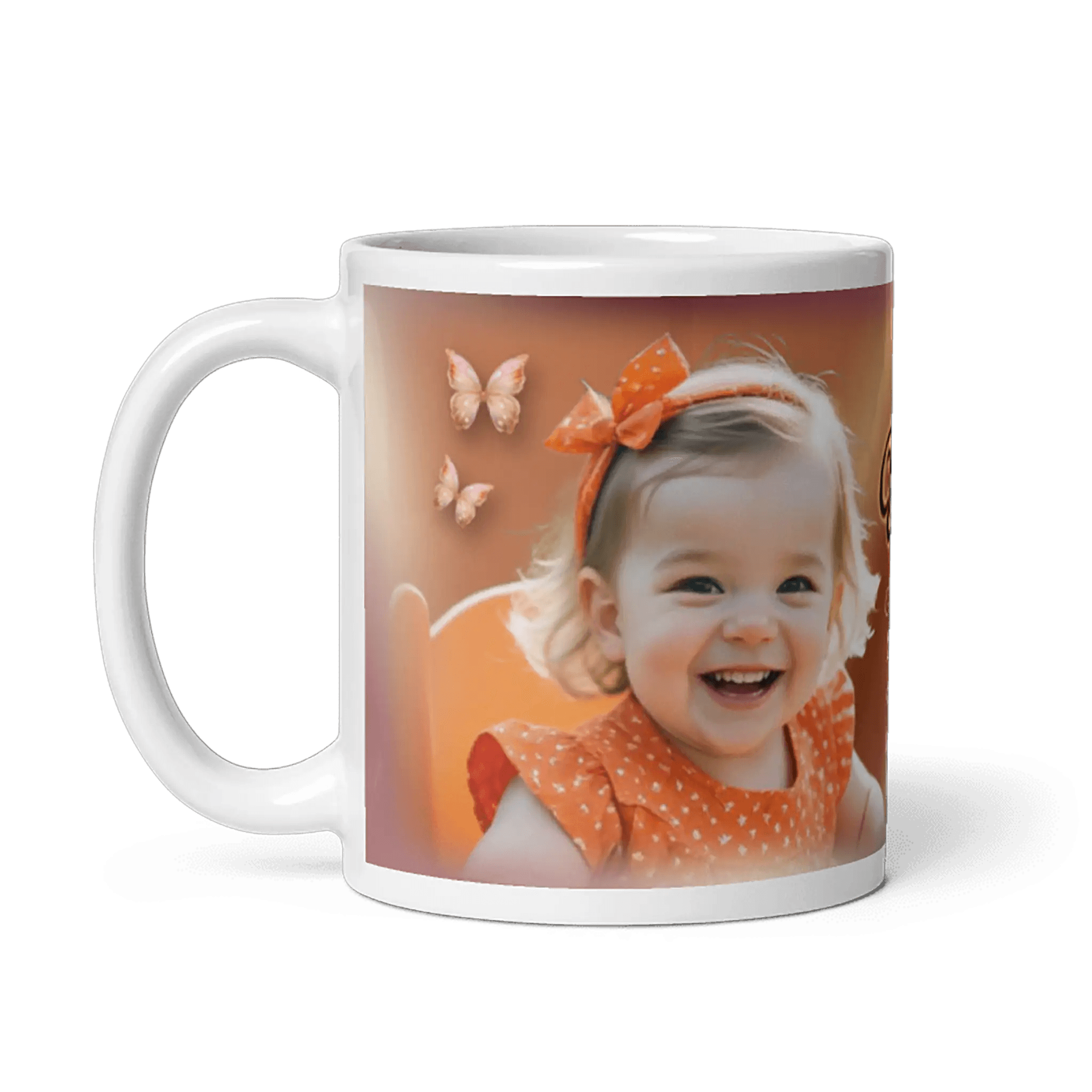 Originelle Keramiktasse mit Foto und Namen – perfektes Geschenk zur Taufe