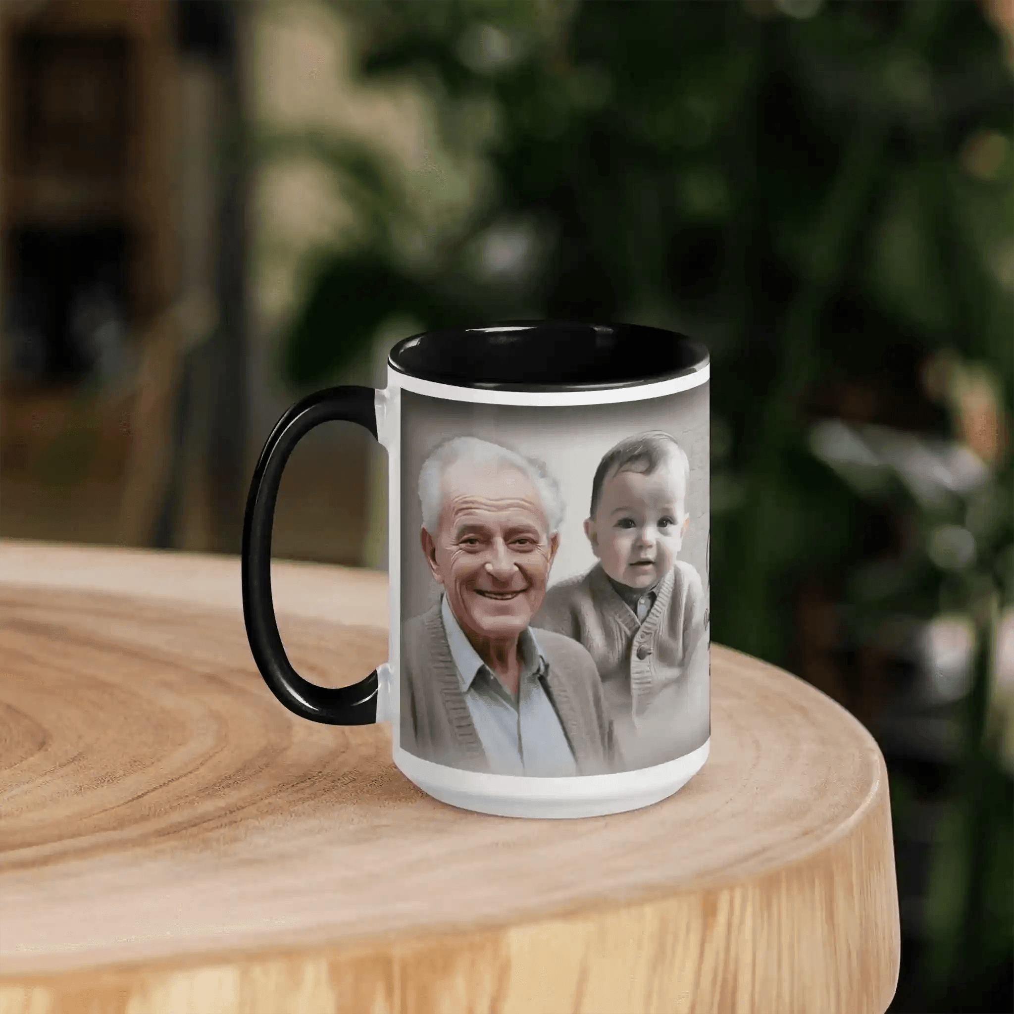 Einzigartige Tasse zum Geburtstag, mit farbigem Rand und personalisierbarem Text