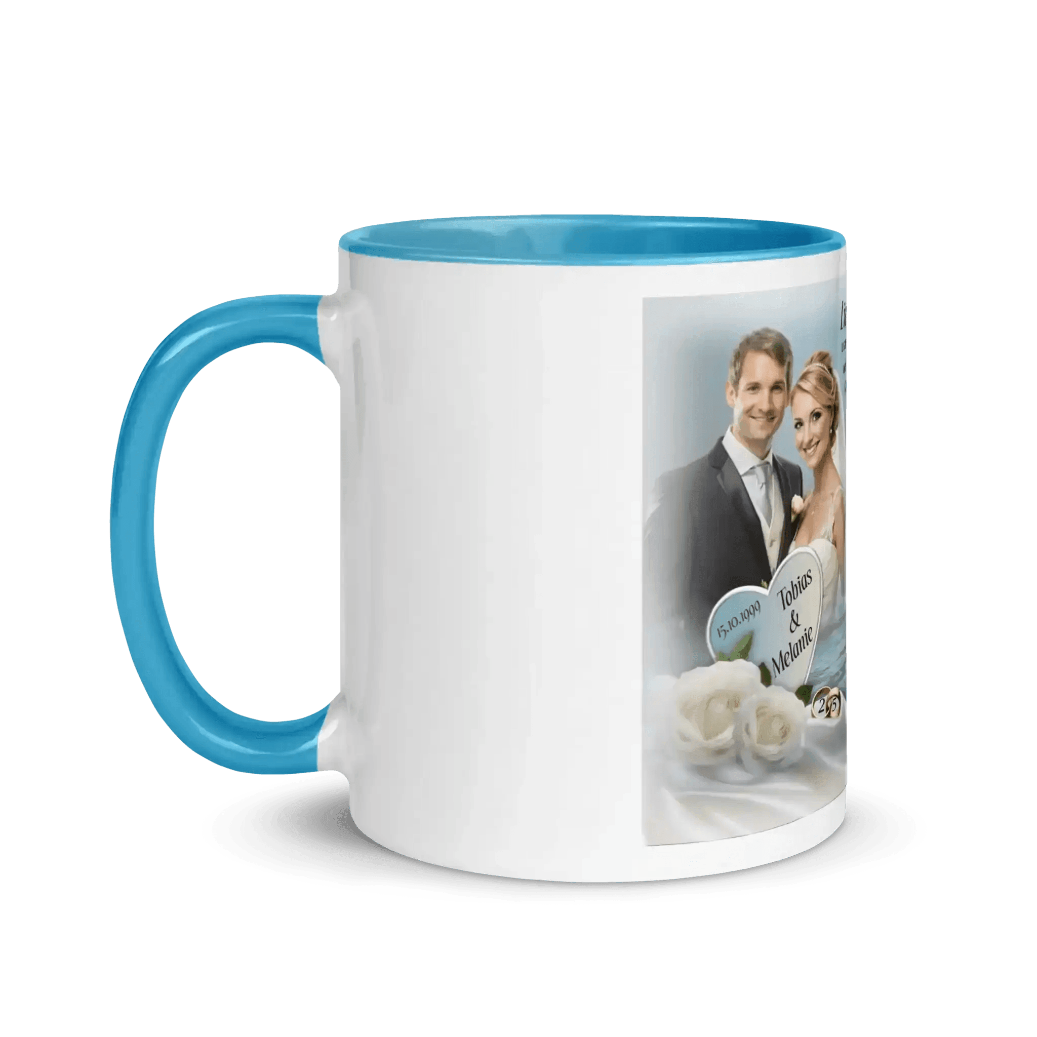 Keramiktasse zum Hochzeitstag – hochwertig, mit Foto und Zitat