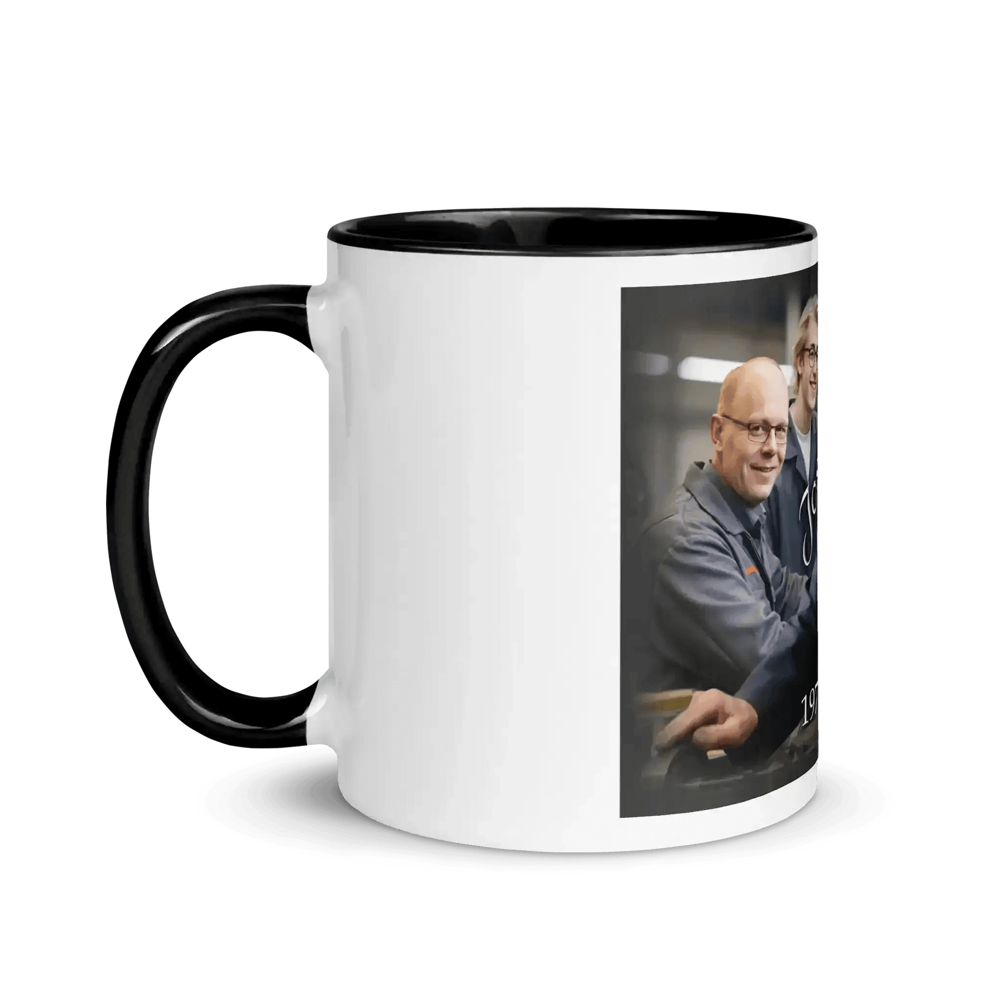 Personalisierte Tasse zum Dienstjubiläum mit Foto und Dienstjahren