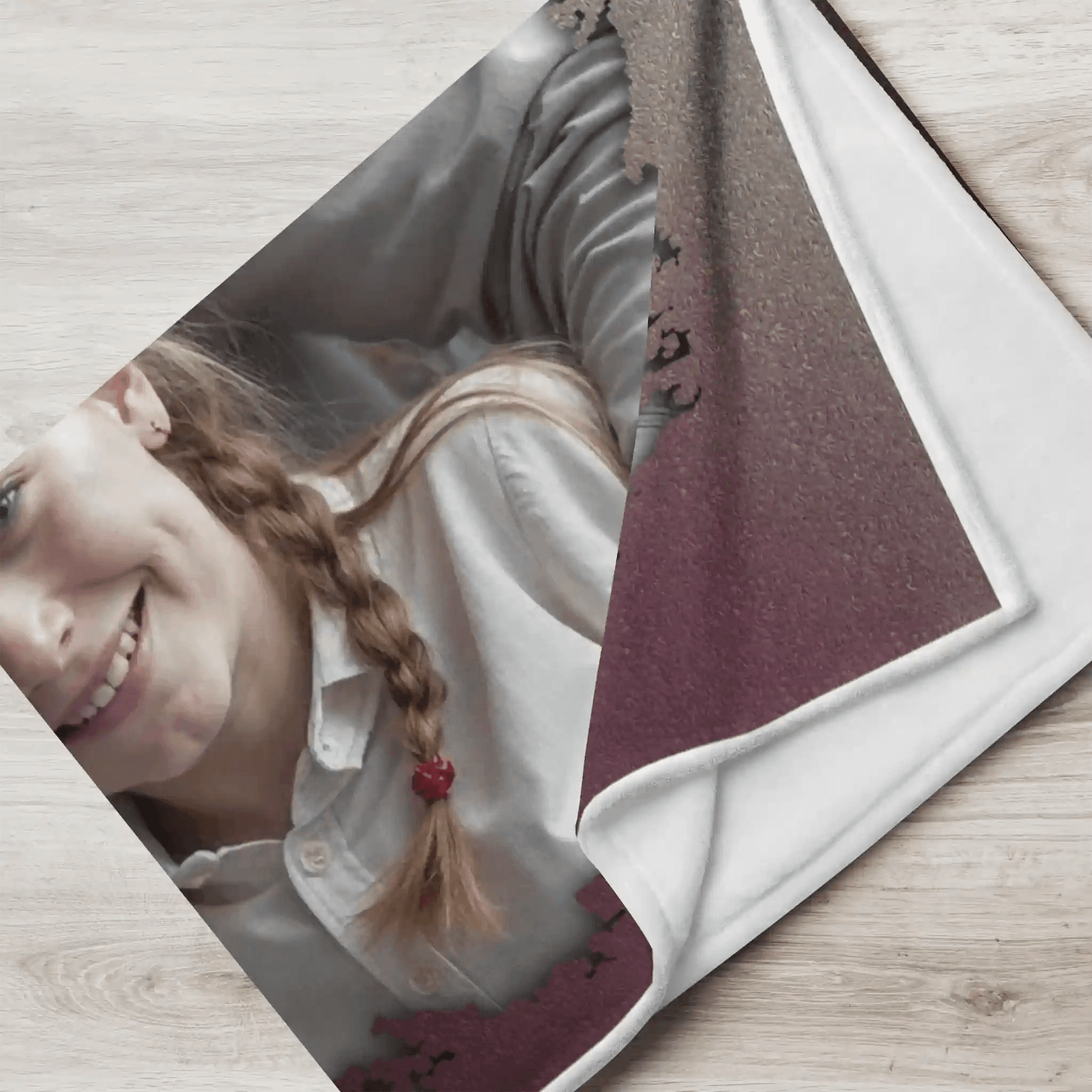Kuscheldecke mit liebevollem Familienmotiv – einzigartiges Geschenk für Weihnachten