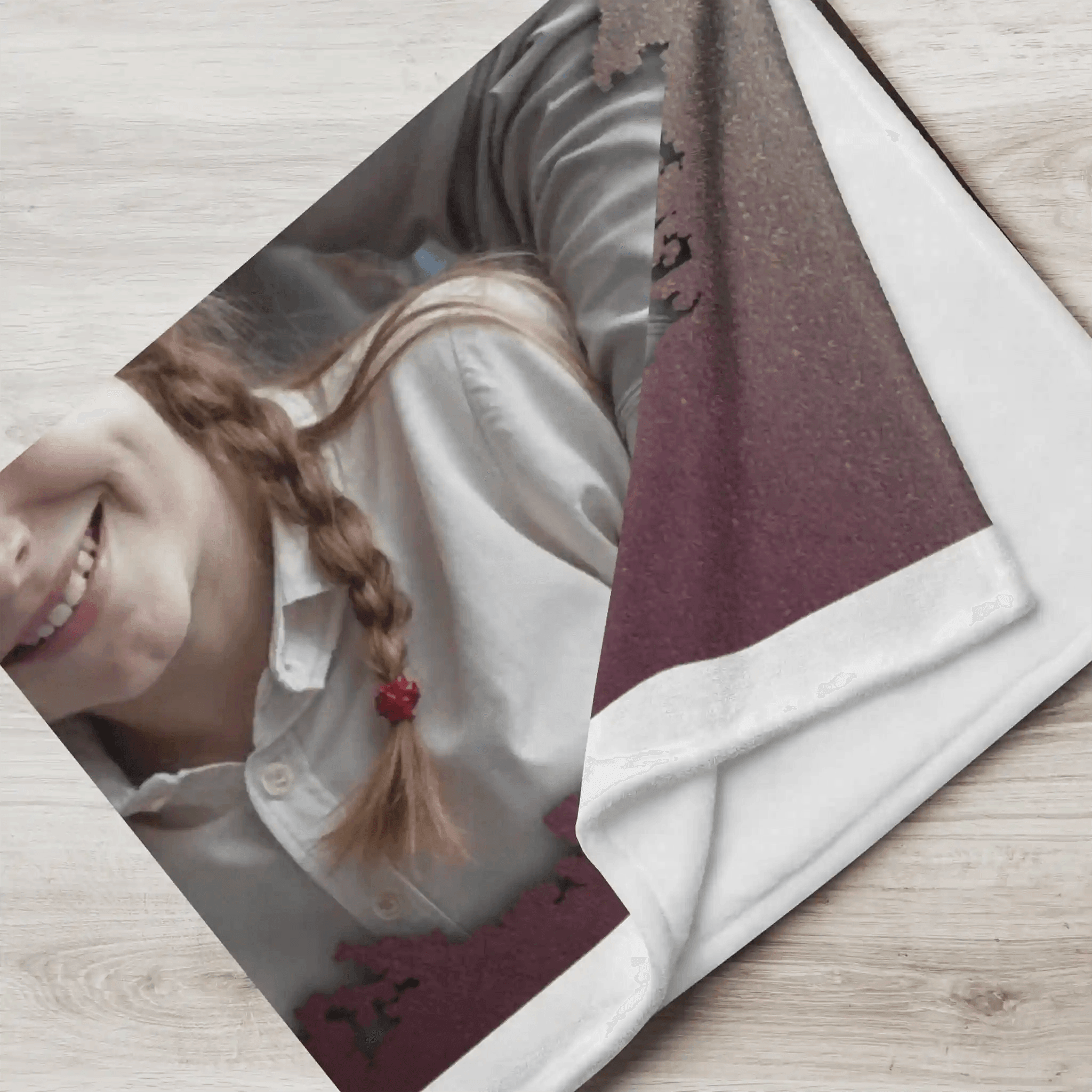 Weihnachtsgeschenkidee: Kuscheldecke mit individuell gestaltetem Familienfoto